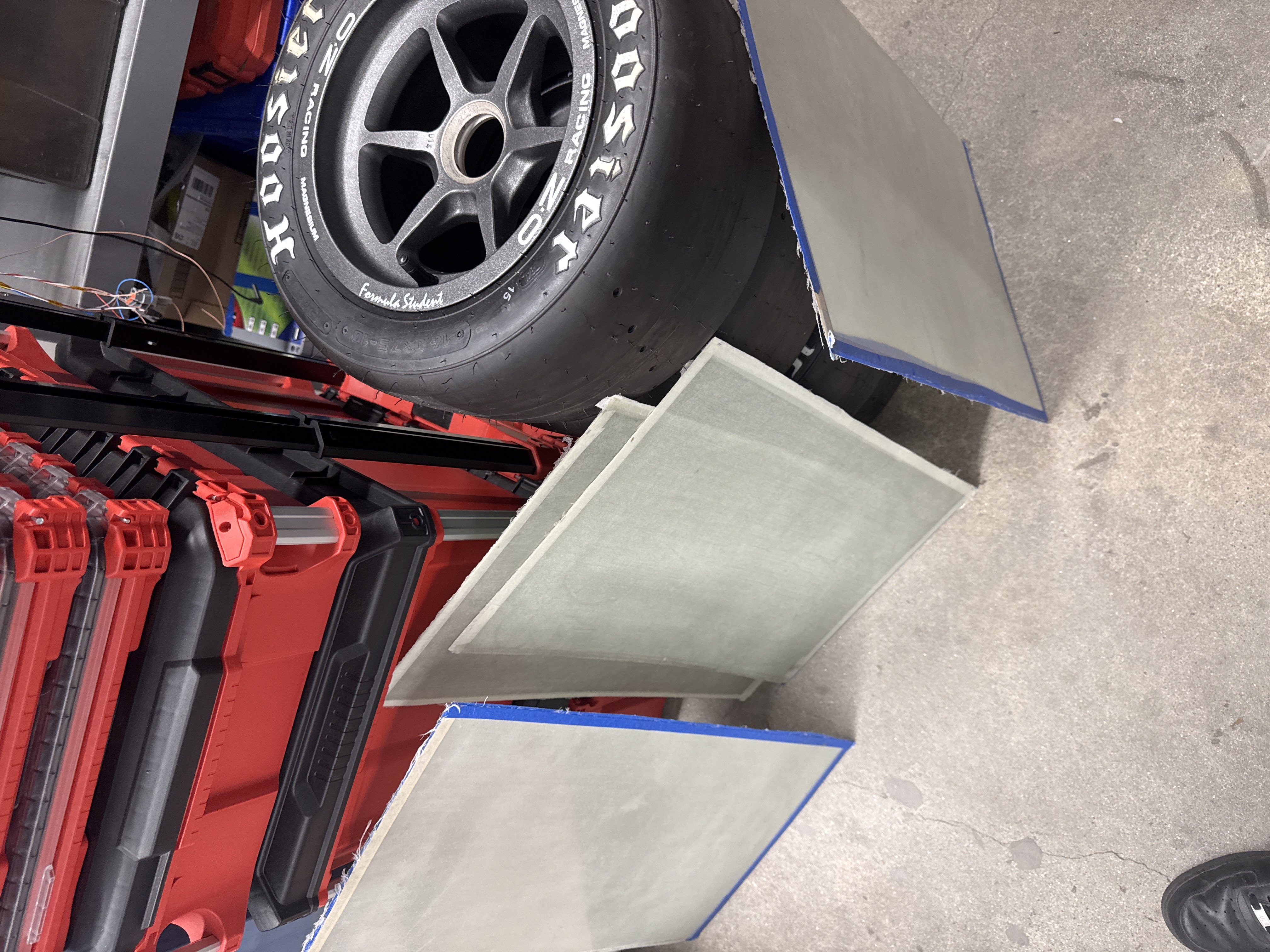 Cured composite test panels